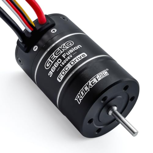 Surpass 3660 1800KV Brushless Motor ESC 2in1 Fusion for 1/10 RC Crawler | Gecko 3660 1800KV Motor and ESC 40A 2in1,Sensored Fusion Foc Drive System RC Motor for 1/10 RC Crawler (Fusion 1800kv)