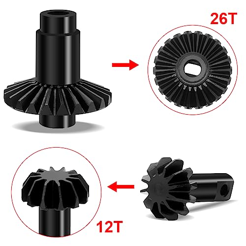 OGRC 26T/12T Rear Differential Axle Gears Steel Helical Gear Set for TRX4M 1/18 RC Crawler Car - 1set