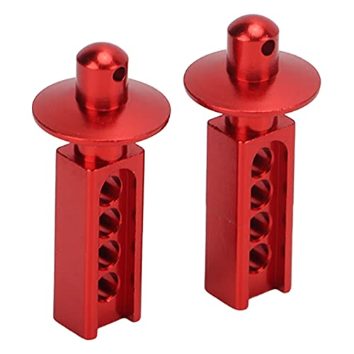 plplaaoo Aluminum RC Car Body Post 2Pcs Shell Holder Mounts for Mini E Revo Slash 1:16 Scale RC Upgrade Parts Accessories Blue (Red) - color: Red