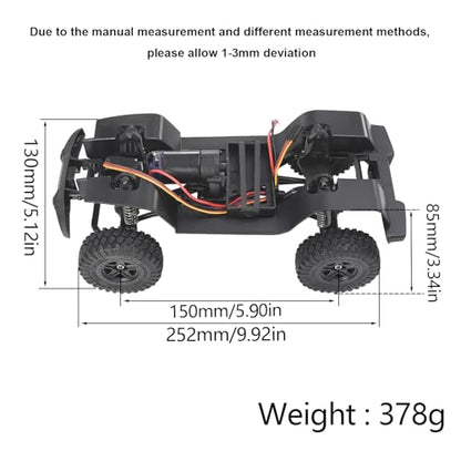 AMK Upgraded TRX4M Nylon Chassis Frame, 1/18 RC Crawler Assembled Chassis for 1/18 AX-8560 Rc Crawler TRX4-M Bronco Defender