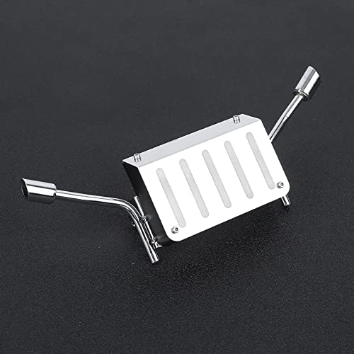 Fuel Tank Exhaust Pipe Replacement Accessory Compatible with Traxxas TRX-4 1/10 RC Car – Stainless Steel & Plastic Simulation Exhaust Pipe Kit with Screws