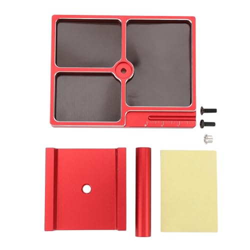 RC Car Work Stand with Magnetic Screw Trays for 1/18 1/24 RC Cars, Aluminum Alloy Repair Workstation Kit (#) - color: #1