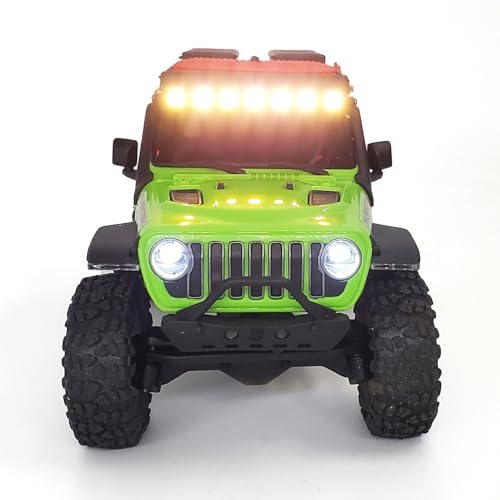 for Axial SCX30 1/30 RC Crawler 7-LED Light Bar, Warm & Cool White, Upgrade Lights Accessories Parts (Warm Light) - color: warm light
