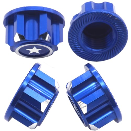 4Pack ShareGoo RC 17mm Hex Wheel Nut, Aluminium Dustproof Anti-Skid Mount Cap Compatible with Traxxas X-Maxx Summit E-Revo 1/8 RC Buggy Truck Car