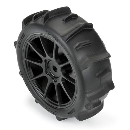 Pro-line Racing Dumont F/R Tires Mounted 12mm Hex Black Mach 10 4 for Arrma Typhon Grom PRO1031010