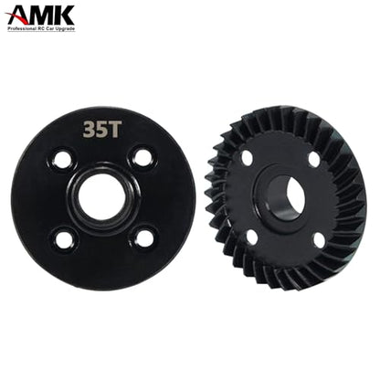 AMK Steel TRX4 Bevel Gear 12T-33T Overdrive 10T-35T Underdrive Differential Gears Ring Pinion Set for 1/10 RC Crawler TRX6 TRX4 Upgrades