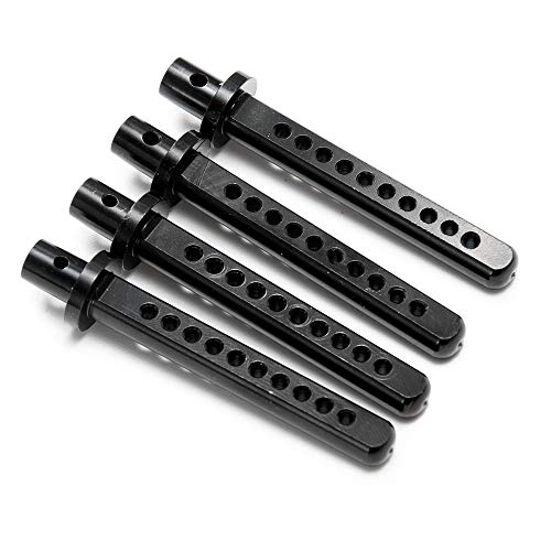 4PCS Aluminum Body Post Mounts for 1/10 RC Crawler Axial SCX10 (Black) | 3 Color,Heavy-duty Aluminum,CNC-Machined Body Posts Upgrade Part - color: Black