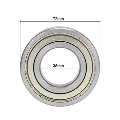 uxcell 6207ZZ Deep Groove Ball Bearings Z2 35mm X 72mm X 17mm Double Shielded Carbon Steel 2pcs - size: 35mmx72mmx17mm