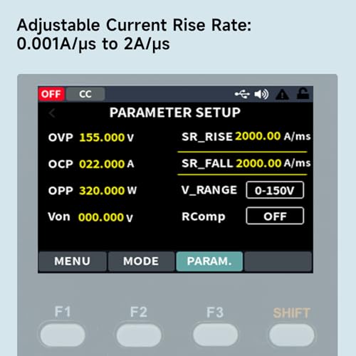 OWON Programmable DC Electronic Load OEL1515, DC 150V 15A Maximum 150W, USB/RS232, CV CC CR CP 4 Operation Modes, 5kHz Dynamic, Lab Bench Power Tester with 2.8” TFT Color LCD Display - size: OWON-OEL1515