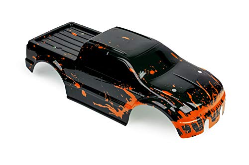 SummitLink Custom Body Compatible for T/E Maxx Shell Cover E-Maxx 1/10 Scale RC Car (Truck not Included) (Muddy Orange Over Black) - style: Muddy Orange Over Black