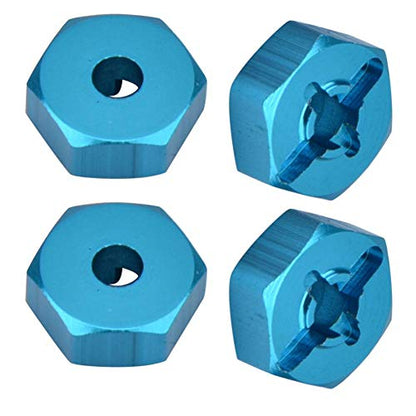 Wheel Hex Adapter, 4 Pcs Metal 7mm to 12mm Wheel Hex Hub Adapter for RC Spare Part RC Car Upgrade Parts
