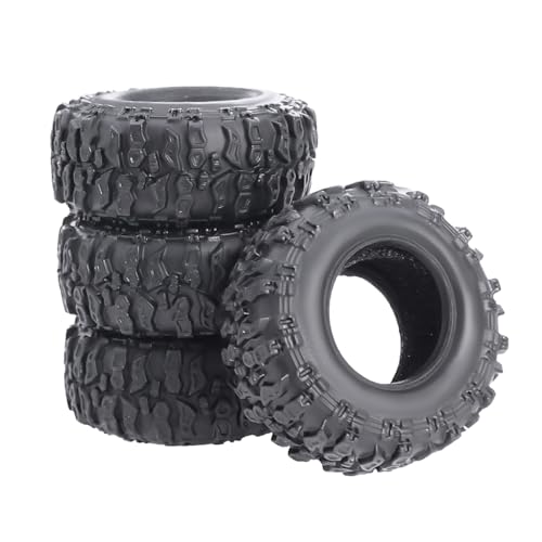 4Pcs 0.7 Inch Soft Rubber Tires with Foam Inserts for 1/30 Scale RC Crawler Axial SCX30 Upgrade Parts Accessories (C 33mm*13mm)