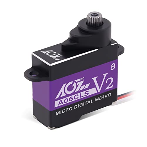 AGFRC 0.052Sec High-Speed RC Micro Servo for Mini-Z Cars (A06CLS V2) | 6g Ultra-Light, 3KG Torque, Purple, Programmable, Digital Coreless Motor, Full Metal Gear, Ideal for 1/24-1/28 RC Cars - style: A06CLS V2 Purple