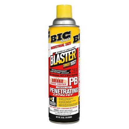 PB Blaster Penetrating Oil Spray, Big Shot 18 oz Aerosol Cans (1-Pack) – Rust Remover & Bolt Loosener for Stuck Nuts, Bolts & Rusted Parts – Penetrating Catalyst for Automotive & Mechanical Use - size: 18oz (1 Pack)