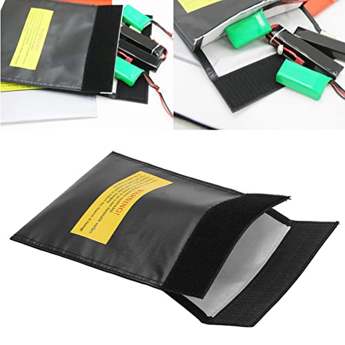 Fireproof Lipo Battery Storage Bag, Heat Resistant Charging Pouch for Drone and RC Aircraft Batteries