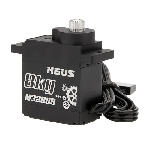 MEUS RACING 8KG Digital RC Micro Servo for Axial SCX24 Traxxas TRX4M Redcat Ascent-18 1/18 1/24 RC Crawler, NOT for Stock SCX24 Servo Mount(M3280S)