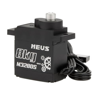 MEUS RACING 8KG Digital RC Micro Servo for Axial SCX24 Traxxas TRX4M Redcat Ascent-18 1/18 1/24 RC Crawler, NOT for Stock SCX24 Servo Mount(M3280S)