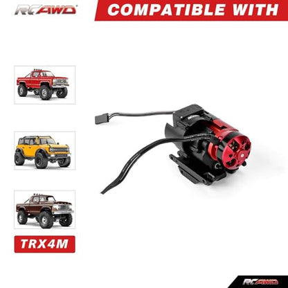 RCAWD 2204 2800KV Brushless Motor Transmission 2 Speed Brushless Gearbox Kit with 30A Brushless Esc Pedals for 1/18 Traxxas TRX4M Upgrades Part - style: 2800kv
