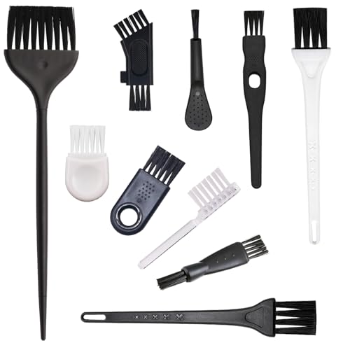 10pcs Mini Cleaning Brush Kit, Nylon Brushes, Razor Shaver Brush | Keyboard Cleaning Brushes, Small Portable Brushes for Electronics,Shaver,Computer,Keyboard,Laptop,Toaster,Car Small Space
