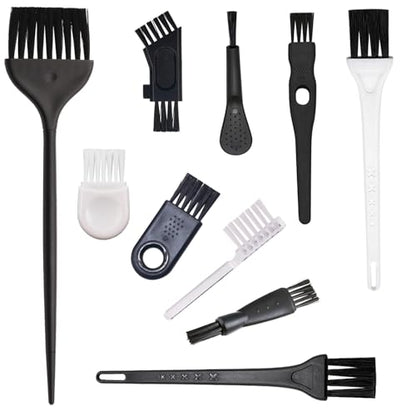 10pcs Mini Cleaning Brush Kit, Nylon Brushes, Razor Shaver Brush | Keyboard Cleaning Brushes, Small Portable Brushes for Electronics,Shaver,Computer,Keyboard,Laptop,Toaster,Car Small Space