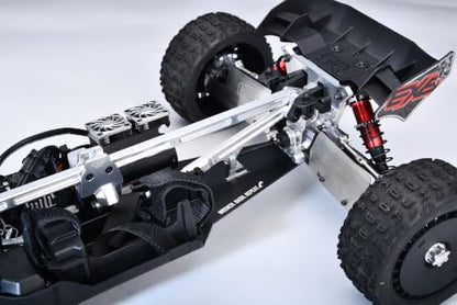 GPM 7075 Aluminum Front Rear Chassis Brace for ARRMA 1/7 Talion 6S EXB V6, Upgrade RC Car Chassis Support, Extreme Bash Toughness, 4mm Thick CNC (Red) - color: Red