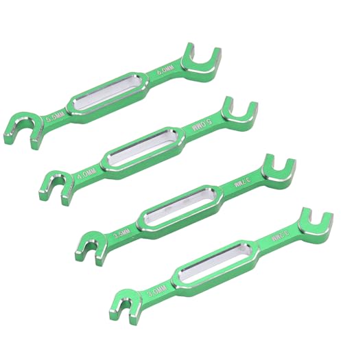 RC Turnbuckle Wrench Kit Set 3.0 3.2 3.5 3.7 4.0 5.0 5.5 6.0mm Aluminum Alloy (Green) - color: Green