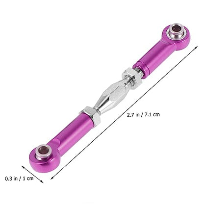 Kisangel 6pcs Upgradable Rc Car Parts Aluminum Turnbuckle Rod Linkage Heavy Duty Turnbuckles for Rc Truck Buggy Bolts Included - color: Purple