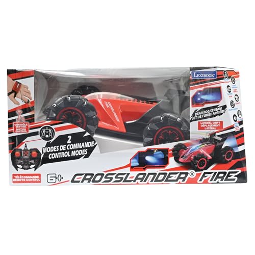 LEXIBOOK, Crosslander Fire RC Car, RC60 | Smoke Jet, Gesture Control, Music, Rechargeable - style: Crosslander Fire