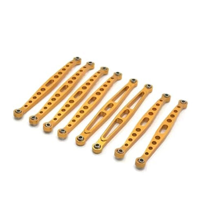 Rc Upgrade Spare For ZP 1001 1002 1003 1004 1/10 Remote Control Metal Modified Connecting Pull Rod Links RC Crawler For Climbing Car Upgrade Parts(Yellow) - color: Yellow