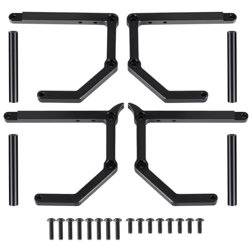 Aluminum Alloy Front and Rear Bumper Mount RC Crawler Car High Simulation CNC Metal Servo Mount Bumper Set Compatible with 1/10 Tamiya Clod Buster-4×4×4 RC Car Upgrade Parts