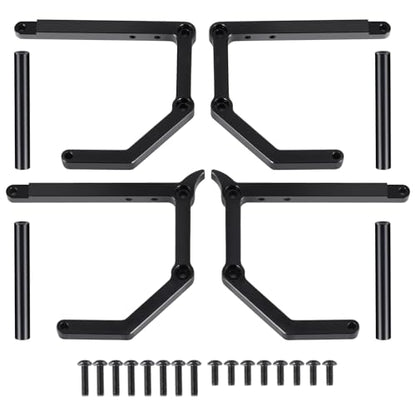 Aluminum Alloy Front and Rear Bumper Mount RC Crawler Car High Simulation CNC Metal Servo Mount Bumper Set Compatible with 1/10 Tamiya Clod Buster-4×4×4 RC Car Upgrade Parts