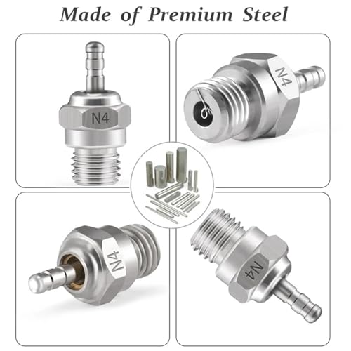 5Pcs Hot Glow Plug N4 for Nitro Engine | Compatible with HSP HPI Redcat 1/8 1/10 RC Car Truck