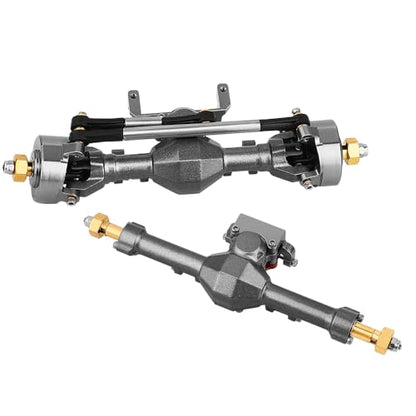 Diamond Shape SCX24 Aluminum Axle Upgrades for Axial SCX24 Deadbolt C10 JLU Gladiator Bronco 1/24 RC Crawler (Titanium) - color: Titanium