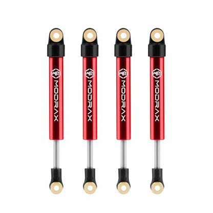 50mm Shocks Adjustable Inner Spring for SCX24 AX24, Red Black | Ultra-thin CNC Aluminum Micro Dampers, 4 Negative Pressure Modes, Wide-angle Ball Head - color: Red Black