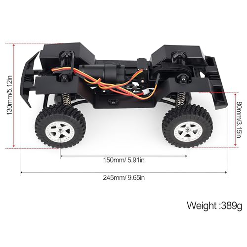 AMK TRX4M Nylon Chassis Frame with 2-Speed Gearbox, 155mm Wheelbase, Assembled 1/18 RC Crawler Chassis for TRX4M Bronco Defender JJRC C8809 C8801 Upgrade Parts