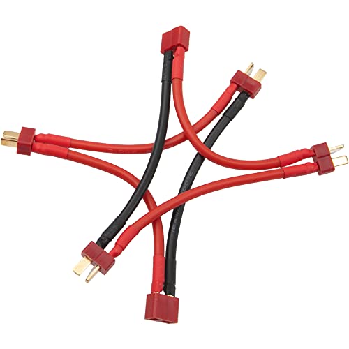 2Pcs HIRCQOO RC Car Serial Series Cable Adapter Compatible with XT90 Large Tamiya Traxxas EC5 XT60 EC3 T Plug for RC Truck Boat Lipo Battery ESC (T Plug) - style: T Plug