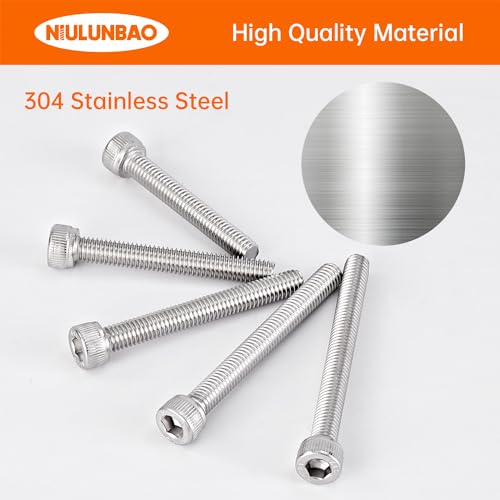 M6 x 40mm 45mm 50mm 55mm 60mm Hex Socket Head Cap Screws Bolts 304 Stainless Steel Metric Machine Allen Hex Drive, Fully Threaded, Assortment Kit 25PCS - size: M6 x 40/45/50/55/60mm (25PCS)