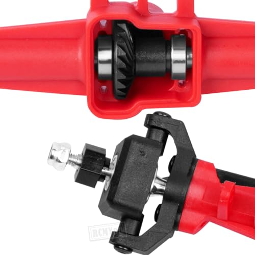 Axles Front Rear Axle w/Steering Servo Mount Upgrades Part for 1/18 TRX4M,Complete Axles Front Rear Axle,Red - color: Red - Portal Axles