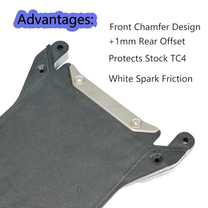 Titanium Sparking Skid Plate Chassis Guard for Arrma 1/7 6S Limitless F1/Infraction/Felony | 2mm Titanium Thick Chassis Armor Undershield Protector,Skid Plate Chassis Upgrade Part Bottom Cover-Titanium Front - color: 1/7 6s Limitless F1/Infraction/Felony-