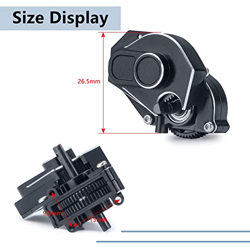 MORLORDY RC Metal Two Speed Transmission Case Gearbox Assembly for 1/24 RC Crawler Car Axial SCX24 Upgrades Parts Accessories