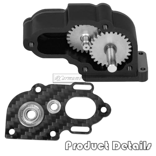 Center Transmission Gearbox Upgrades Part for 1/10 RC Crawler car Axial SCX10 SCX10 ii 90047 Wraith,Aluminum LCG Middle Transmission Gearbox Hops up,Black - color: Black(1 Pack)