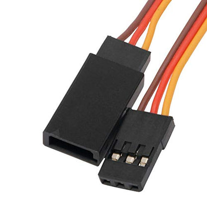 3-Pin Servo Extension Cable Cord 10cm/4'' 3.93 inch Female to Male Lead Wire Connector JR for RC Car Airplanes Remote Control (Pack of 10) - size: 10PCS 10cm/4''
