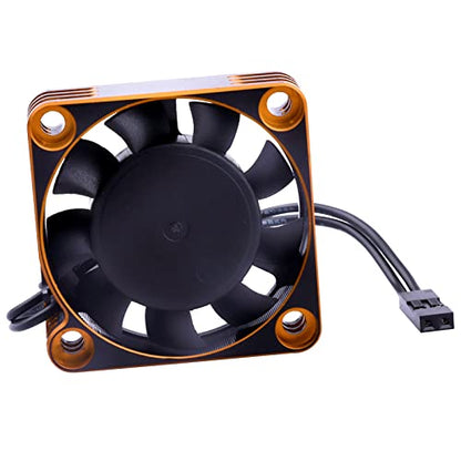RC Motor Cooling Fan 40x40mm 16000RPM 540 550 Motor ESC Heatsink Brushless Cooling Fans for 1/10 1/8 RC Car (Black&Gold) - color: Black&Gold