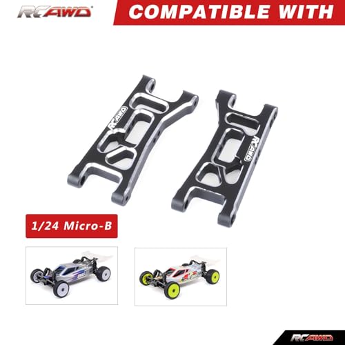 RCAWD Aluminum Front Rear Lower Suspension Arms for Losi Micro-B LOS-1768
