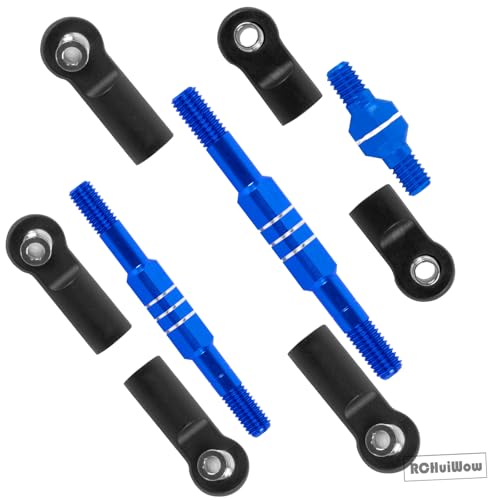 RC Alloy Turnbuckles Camber Links Upgrades Part for 1/10 Slash 4WD(VXL),Rustler 4WD(VXL),Stampede 4WD(VXL),Bandit 4WD(VXL),Hoss 4WD(VXL) Adjustable Tie Rods & Turnbuckles Hops Up,Navy Blue - color: Navy Blue-1set