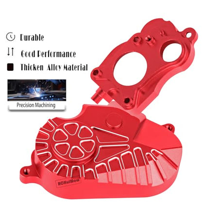 RC Transmission w/Gear Upgrades Part for 1/10 SCX10 AXI03004 Capra 1.9 UTB,Aluminium Alloy Complete Gearbox Transmission Case with Gear,Red - color: Red(1set)