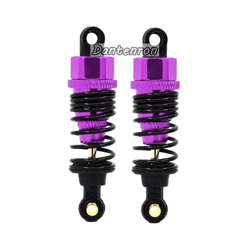 4Pack RC Car 102004 Adjustable Shock Absorber Damper Upgrade Parts Replacement Accessory 68mm For 1/10 RC On Road Drift Rally Car HSP 94102 94122 HPI Losi Axial Tamiya Redcat (Purple) - color: Purple