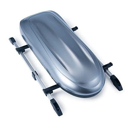 RC-Hub Plastic Roof Trunk Luggage Rack Box for 1/10 TRX-4 TRX-6 RC Crawler Car,Roof Top Carrier Storage Luggage Box for RC Crawler (Titanium) - color: Titanium