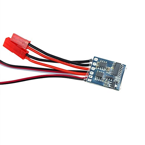 10A Brushed ESC Two Way Motor Speed Controller for 1/16 1/18 1/24 Car Boat (1Piece,with Brake) - color: 1piece, size: With Brake