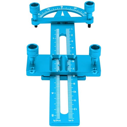 Aluminum Shock Synchronizer Ruler Balance Measurement Tool Compatible with 1/10 1/12 Axial SCX10 TRX4 Tamiya TT02 TT02 CC01 MST XV01 TF2 RC Car (Blue) - color: Blue